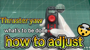 How to adjust the underwater thruster set when it yaws.