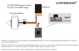 APISQUEEN PWM 1-2ms Hız Kontrol Düğmesi Fırçasız Motorlar / Pervaneler için Darbe Genişliği Modülasyonu