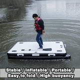 2/2.5m fishing float thickened inflatable boat with 12V 58 LBS motor for lure fishing/beach lake boating dock