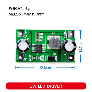 1W/2W/3W LED-ohjain 350mA/700mA PWM himmennystulo 5-35V DC vakiovirtamoduuli